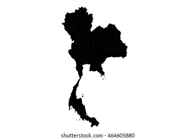 High detailed vector map thailand