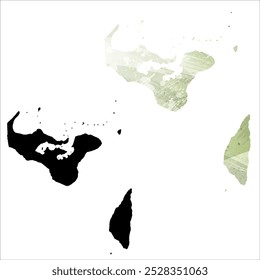 High detailed vector map. Tonga.