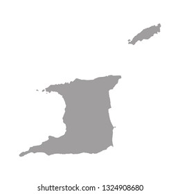 High detailed vector map Trinidad and Tobago