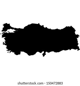 High detailed vector map - Turkey 