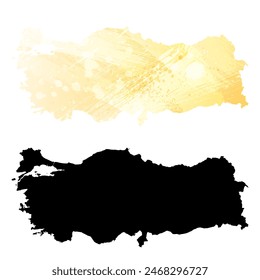 Detaillierte Karte der Vektorgrafik. Türkei.