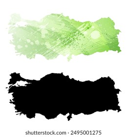 Mapa de Vector detallado. Pavo.