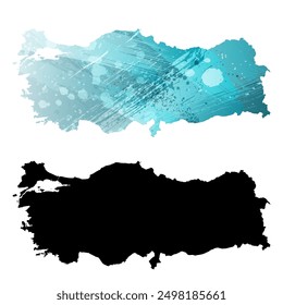 Alto mapa de Vector detallado. Turquía.
