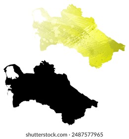 High detailed vector map. Turkmenistan.