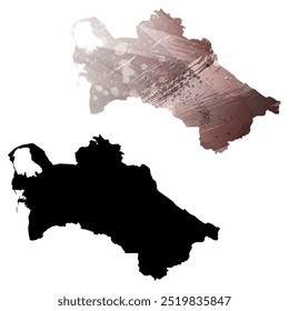 High detailed vector map. Turkmenistan.