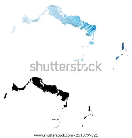 High detailed vector map. Turks and Caicos Islands.
