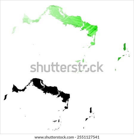 High detailed vector map. Turks and Caicos Islands.