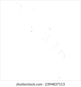 Mapa vectorial detallado alto. Tuvalu. Estilo acuarela. Color acuamarina.