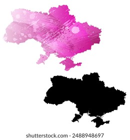 Mapa de Vector detallado. Ucrania.