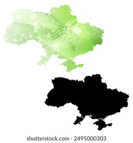 High detailed vector map. Ukraine.