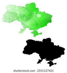 High detailed vector map. Ukraine.