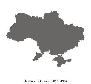 High Detailed Vector Map - UKraine