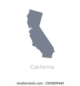 High Detailed Vector Map - United States Of America. Map With State Boundaries. California Vector Map Silhouette