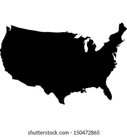 High detailed vector map - United States 