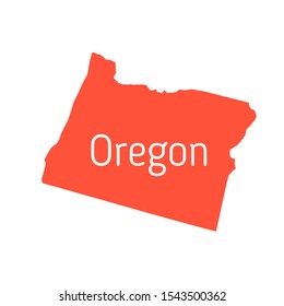 High detailed vector map - United States of America. Map with state boundaries. Oregon vector map silhouette
