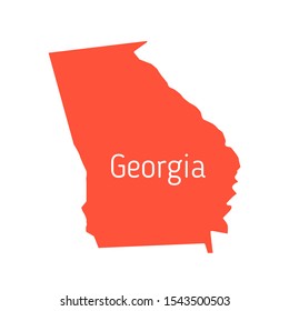 High detailed vector map - United States of America. Map with state boundaries. Georgia vector map silhouette