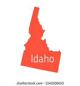 High detailed vector map - United States of America. Map with state boundaries. Idaho vector map silhouette