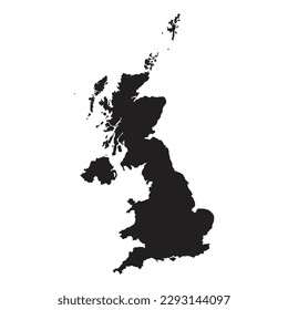 High detailed vector map. United Kingdom. New Map 2023.