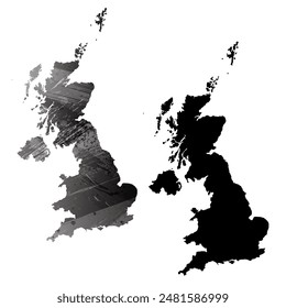 High detailed vector map. United Kingdom.