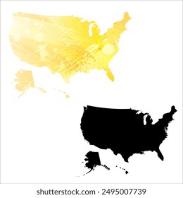 Mapa de Vector detallado. Estados Unidos.