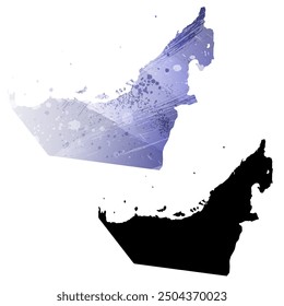 Alto mapa de Vector detallado. Emiratos Árabes Unidos.