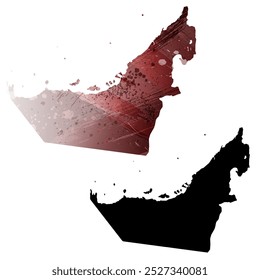 High detailed vector map. United Arab Emirates.
