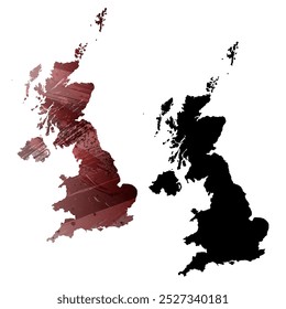 High detailed vector map. United Kingdom.