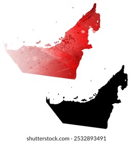 High detailed vector map. United Arab Emirates.