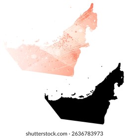 High detailed vector map. United Arab Emirates.