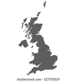 High detailed vector map of United Kingdom