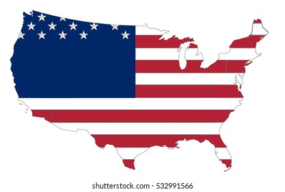 High detailed vector map - United States