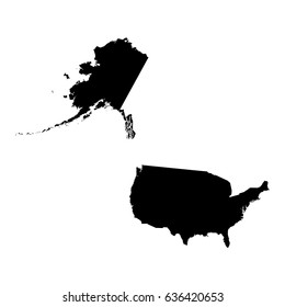 High detailed vector map - United States