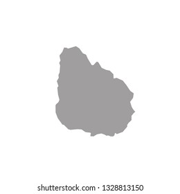 High detailed vector map Uruguay