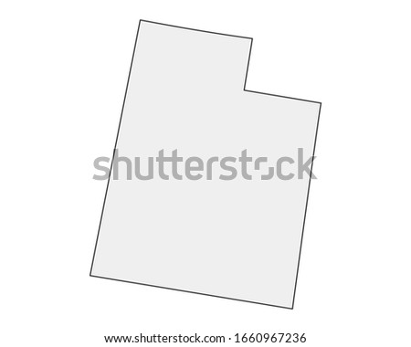 High detailed vector map. Utah USA state.