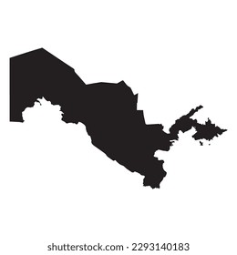 High detailed vector map. Uzbekistan. New Map 2023.