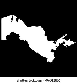 High detailed vector map - Uzebekistan