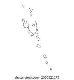 High detailed vector map Vanuatu