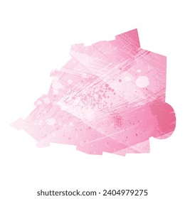 Mapa vectorial detallado alto. Ciudad del Vaticano. Estilo acuarela. Color rosa amaranto.