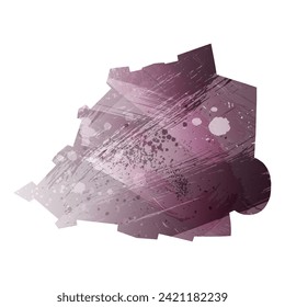 High detailed vector map. Vatican City. Watercolor style. Eggplant color. Pastel purple color.