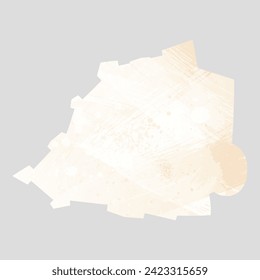 High detailed vector map. Vatican City. Watercolor style. Banana color. Pastel yellow color.
