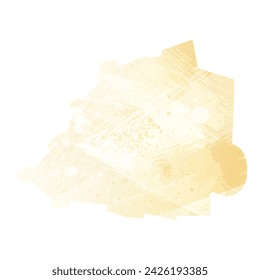 High detailed vector map. Vatican City. Watercolor style. Banana color. Pastel yellow. Delicate yellow.