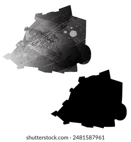 Detaillierte Karte der Vektorgrafik. Vatikanstadt.