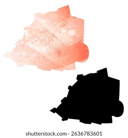 High detailed vector map. Vatican City.
