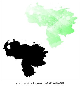 Mapa de Vector detallado. Venezuela.