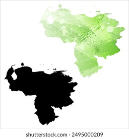 Mapa de Vector detallado. Venezuela.