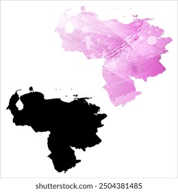 Alto mapa de Vector detallado. Venezuela.