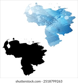 Alto mapa de Vector detallado. Venezuela.
