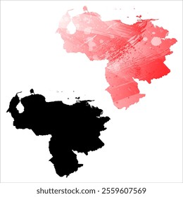 High detailed vector map. Venezuela.