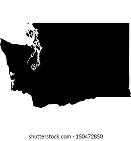 High detailed vector map - Washington 