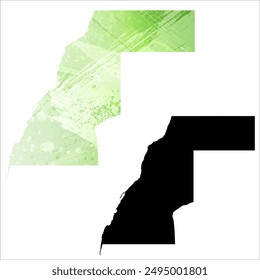 High detailed vector map. Western Sahara.